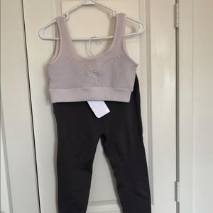 Two piece Fabletics workout outfit